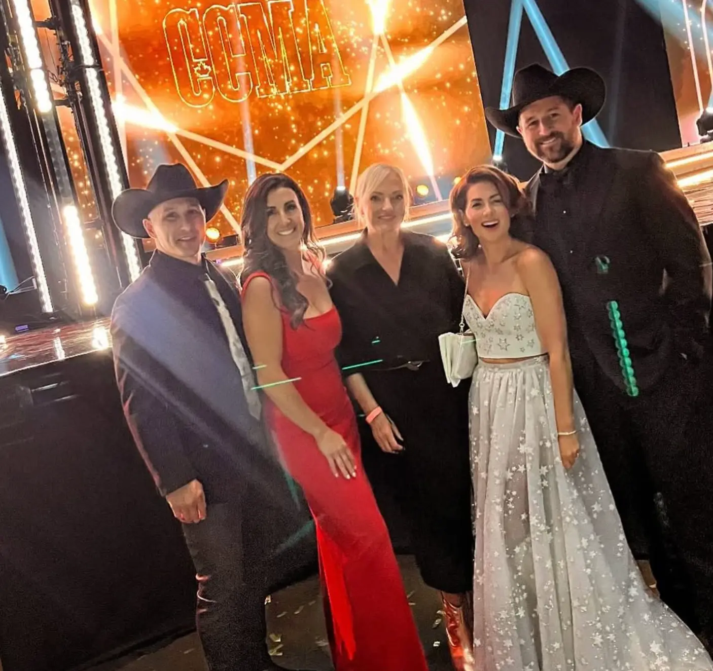 Talent backstage at an awards show