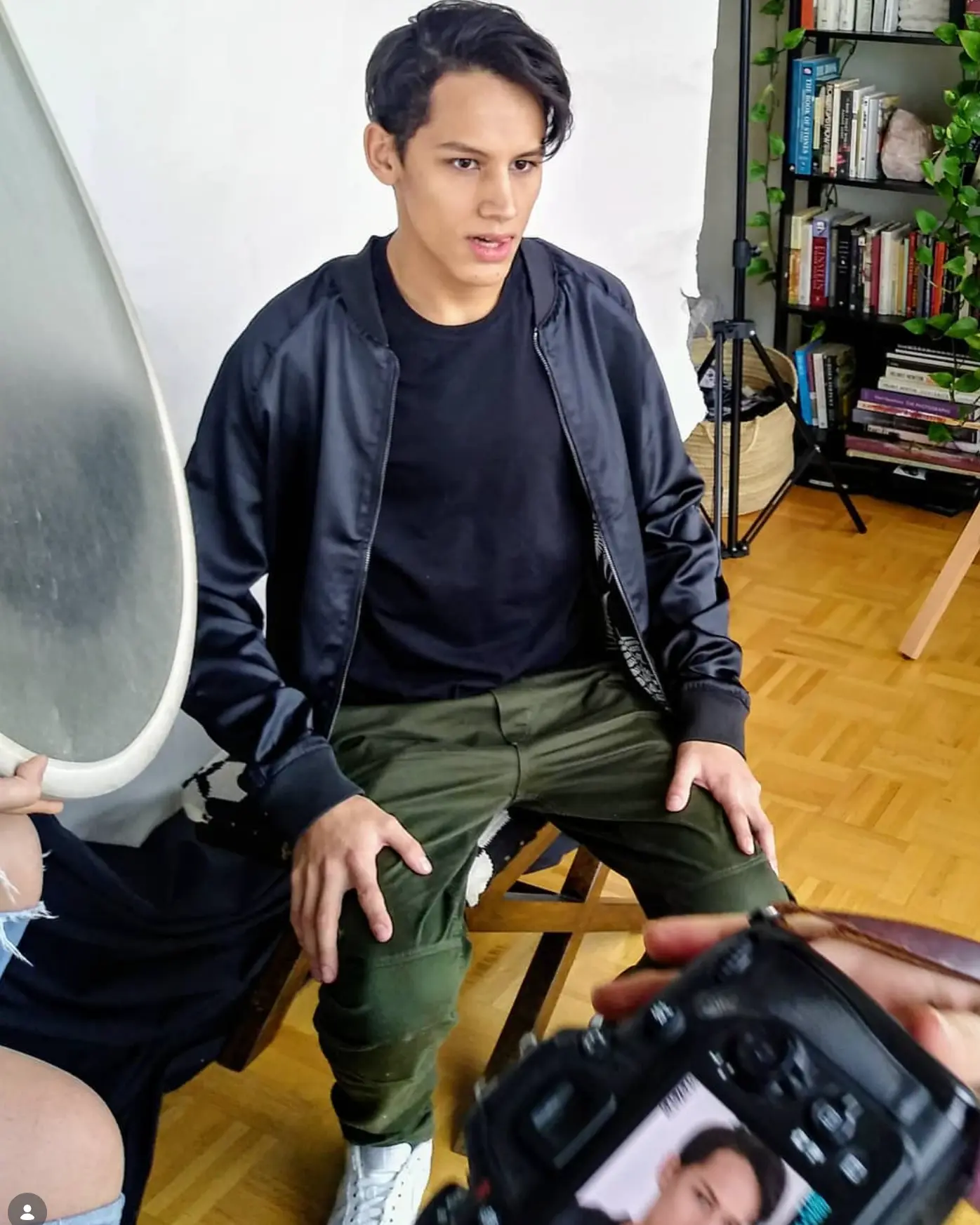 Talent on a portrait photo shoot
